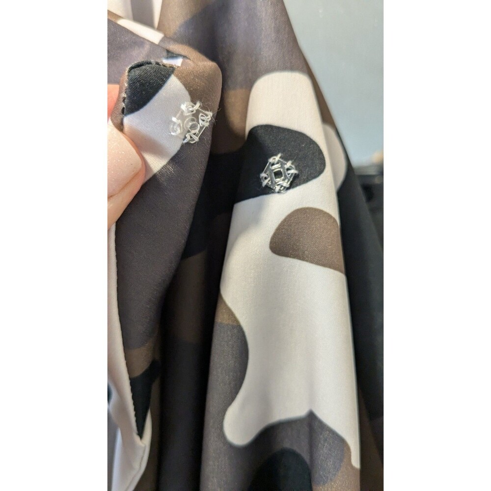 PlaNet by Lauren G NWOT Camouflage Cape Jacket Shawl Collar Button Front Pockets - Picture 7 of 14
